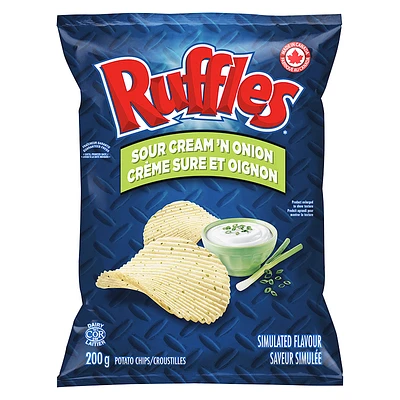 Ruffles Potato Chips - Sour Cream 'N Onion - 200g