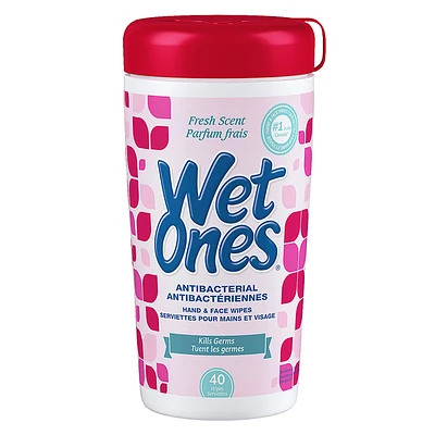 Wet Ones Anti-Bacterial Wipes - 40s