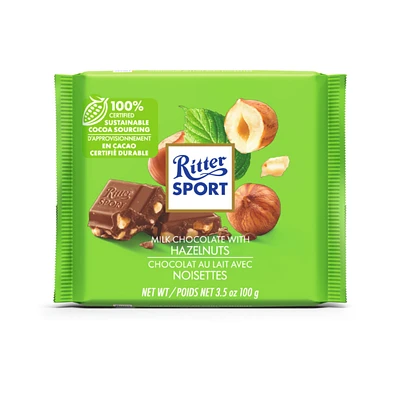 Ritter Sport - Milk Chocolate with Chopped Hazelnuts - 100g