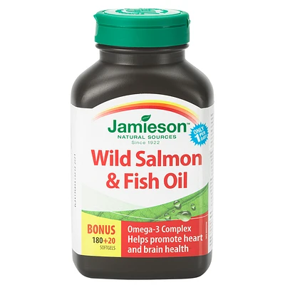 Jamieson Wild Salmon & Fish Oils Omega-3 Complex 1,000 mg - 180's