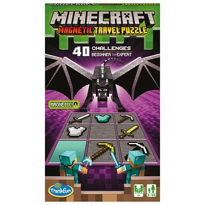 ThinkFun Minecraft Magnetic Travel Puzzle Game - English Only