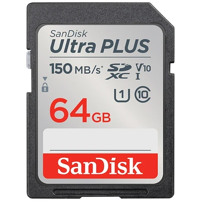 SanDisk Ultra Plus 64GB SDXC UHS-I A1 Memory Card - White - SDSDUWC-064G-CN6IN
