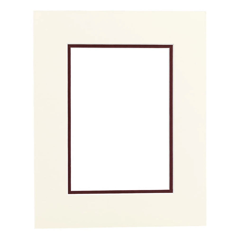 Tempo 8x10 Mat Frame - Ivory/Maroon - DBLE D-80