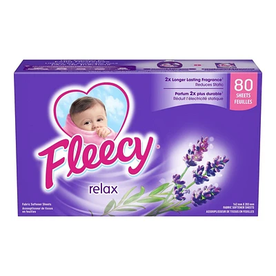 Fleecy Relax Dryer Sheets - Aromatherapy - 80s