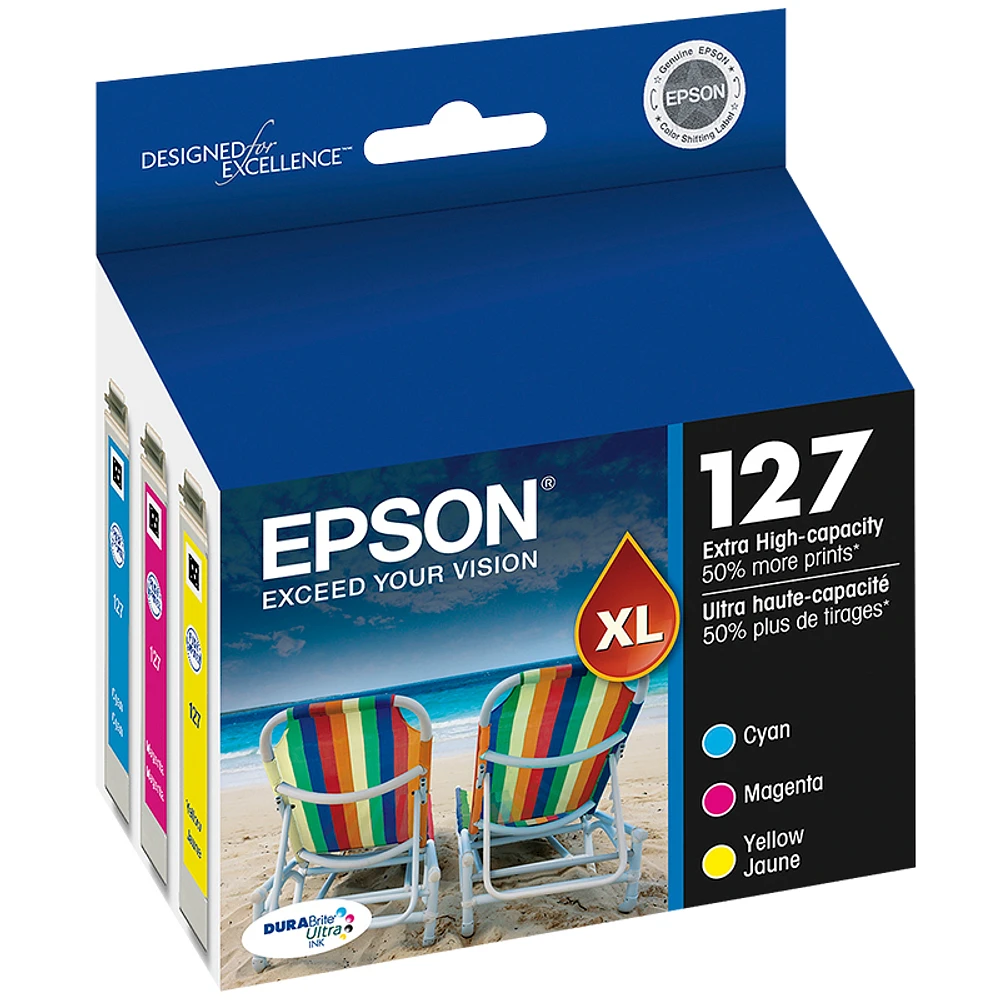 Epson 127 Extra High-Capacity Ink Cartridge - Multi-Pack - T127520-S