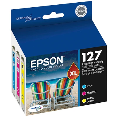 Epson 127 Extra High-Capacity Ink Cartridge - Multi-Pack - T127520-S