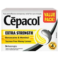 Cepacol Extra Strength Lozenges -  Honey Lemon - 36s