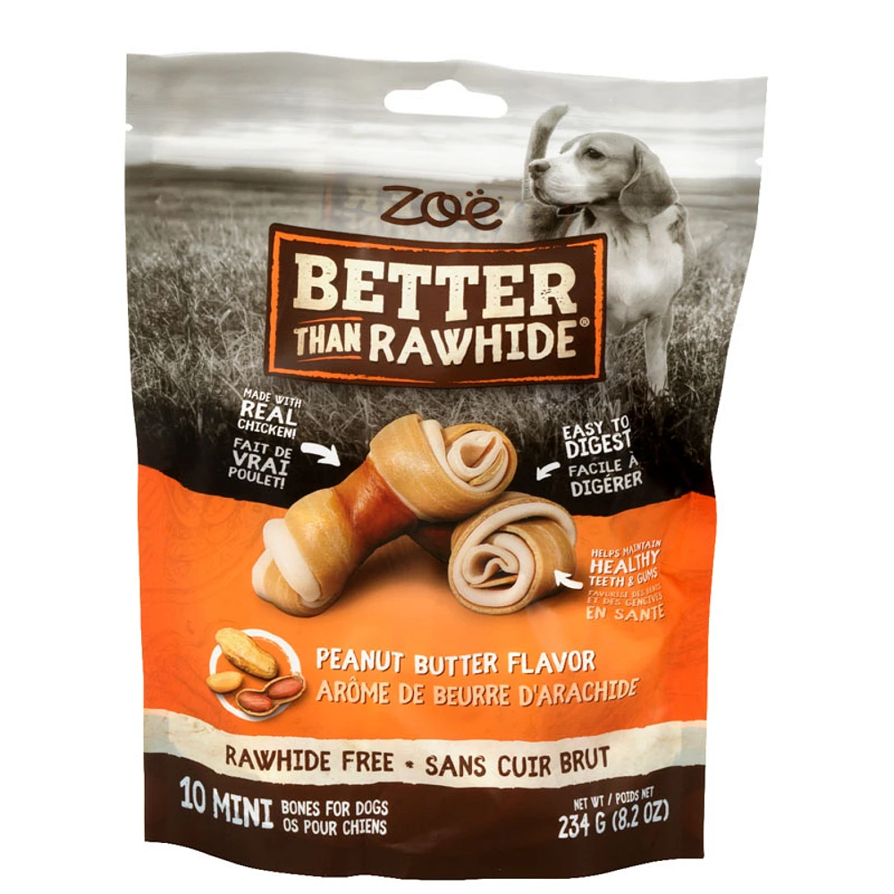ZOE Better Than Rawhide - Peanut Butter - 10 Pack - 234g