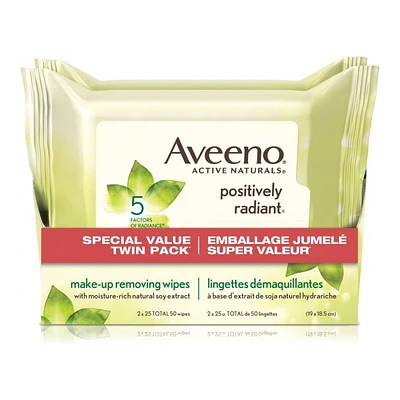 Aveeno Active Naturals Positively Radiant Make-up Removing Wipes