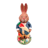 Details Easter Bunny Holding Statue - 10 Inch