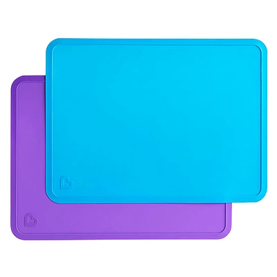 Munchkin Spotless Silicone 11.13 x 15in Placemats - 2 Pack