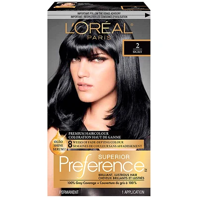 L'Oreal Superior Preference Fade-Defying Colour & Shine System - 2 Natural Black