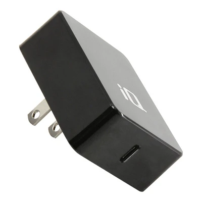 iQ 20W USB PD folding wall charger - Black - IQACPD20