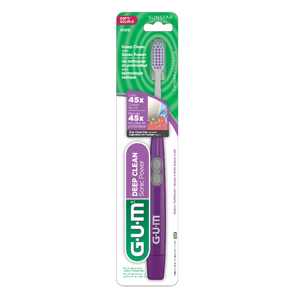 G.U.M Deep Clean Sonic Power Battery Operated Toothbrush - 4100