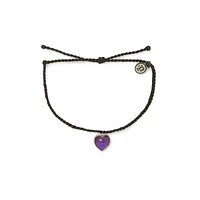 Pura Vida Heart Mood Bracelet - Black