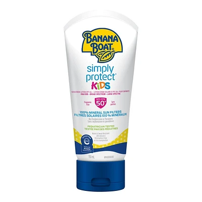 Banana Boat Simply Protect Kids Mineral Sunscreen Lotion - 150ml