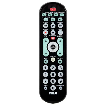 RCA 4 Device Big Button Remote - Black - CRCRBB04GR