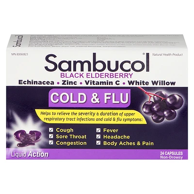 Sambucol Cold & Flu Capsules - 24s