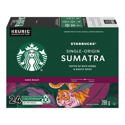 Starbucks K-Cup Coffee - Sumatra Dark Roast - 24s