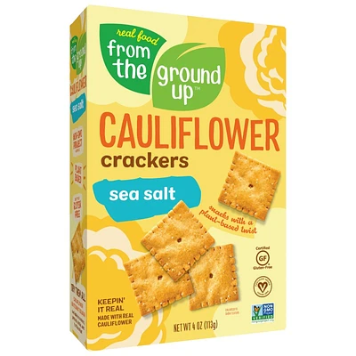 From The Ground Up Cauliflower Snacking Crackers - Sea Salt - 113g