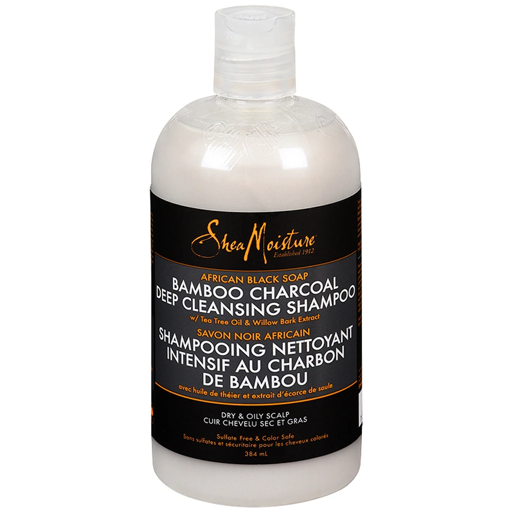 SheaMoisture African Black Soap Bamboo Charcoal Deep Cleansing Shampoo - 384ml