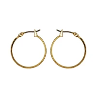 Anne Klein Small Leaf Hoop Earrings - Gold