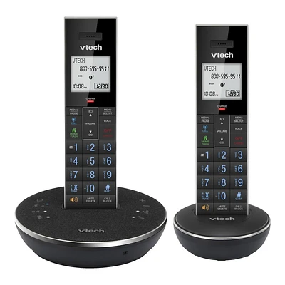 VTech LS6381-2 2-Handset Expandable Cordless Phone - Black - 80-2594-01-05