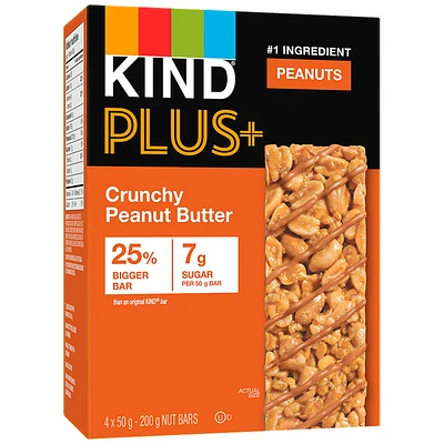Kind Plus Bars - Crunchy Peanut Butter - 4x50g