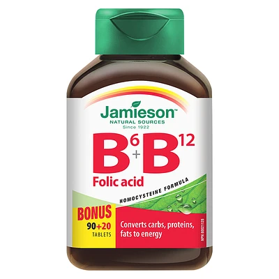 Jamieson Vitamin B6 + B12 and Folic Acid - 90's