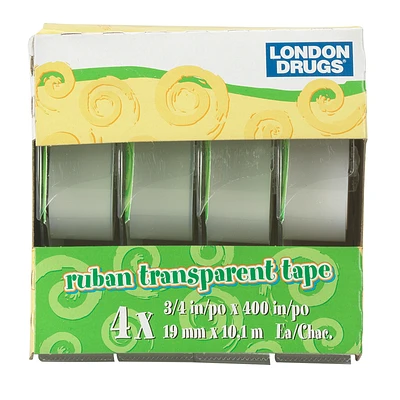 London Drugs Ruban Transparent Tape - 4 Pack