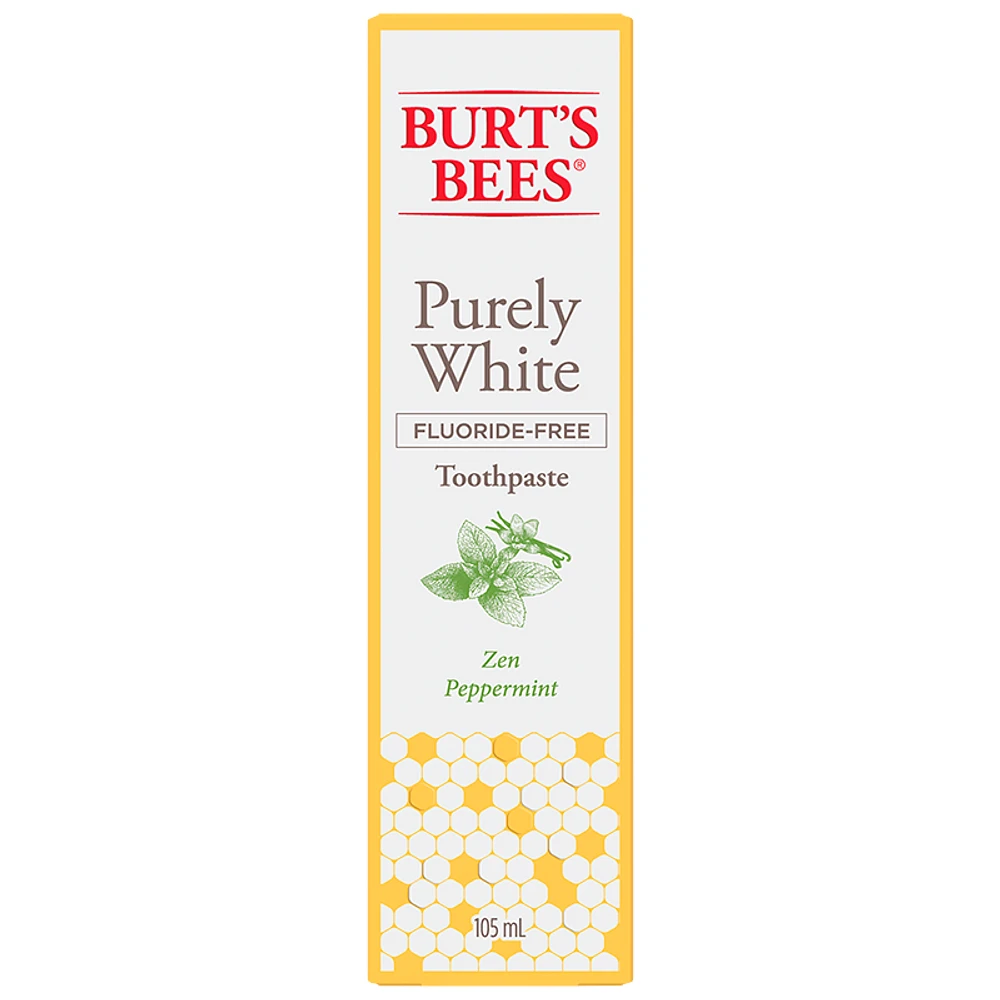 Burt's Bees Purely White Fluoride-Free Toothpaste - Zen Peppermint - 105ml