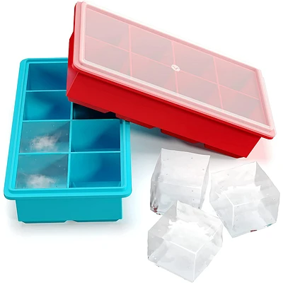 Vremi Silicone Ice Cube Tray - 2pack / 8piece