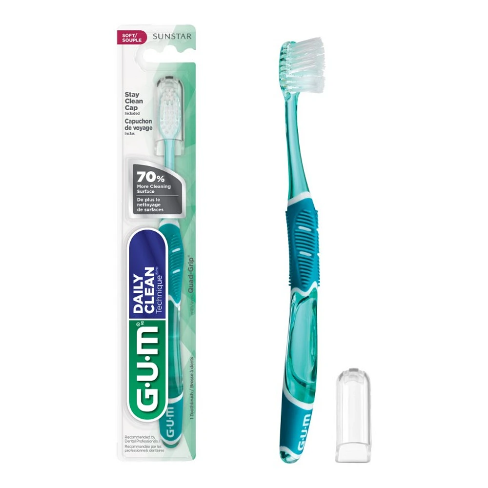 G.U.M Daily Clean Technique Toothbrush - Soft