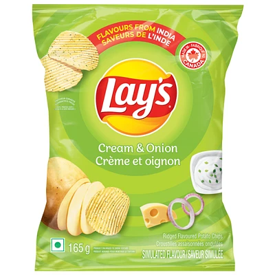 Lay's Potato Chips - Cream and Onion - 165g