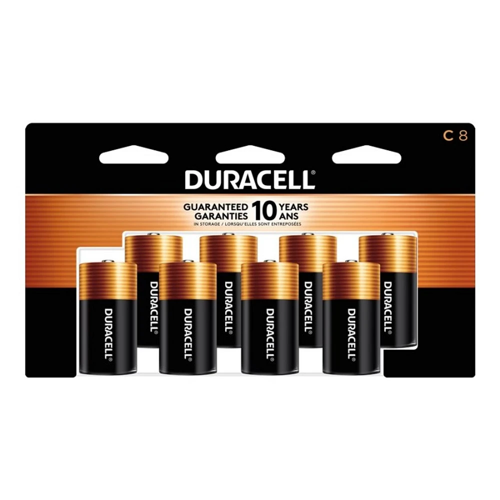 Duracell Coppertop C Alkaline Batteries - 8 pack