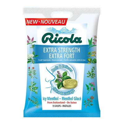 Ricola Extra Strength Sore Throat Lozenges - Icy Menthol - 75g