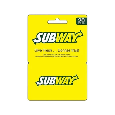 Subway Gift Card - $20