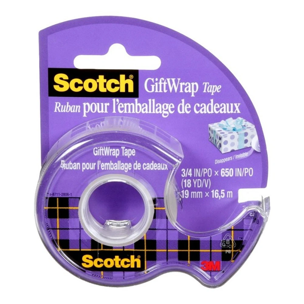 3M Scotch GiftWrap Tape 19mm x 16.5m