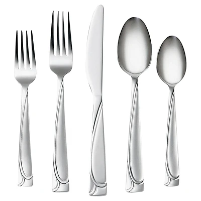 Cambridge Mena Frost Flatware Set - Stainless Steel - 20 piece