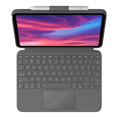 Logitech Combo Touch Keyboard and Folio Case for iPad 10th gen - Oxford Grey - 920-011433
