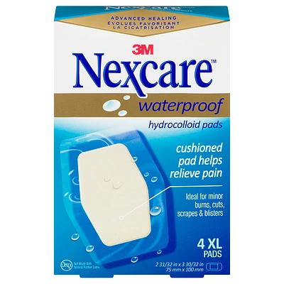 3M Nexcare Water Proof Hydrocolloid XL Pads - 4s