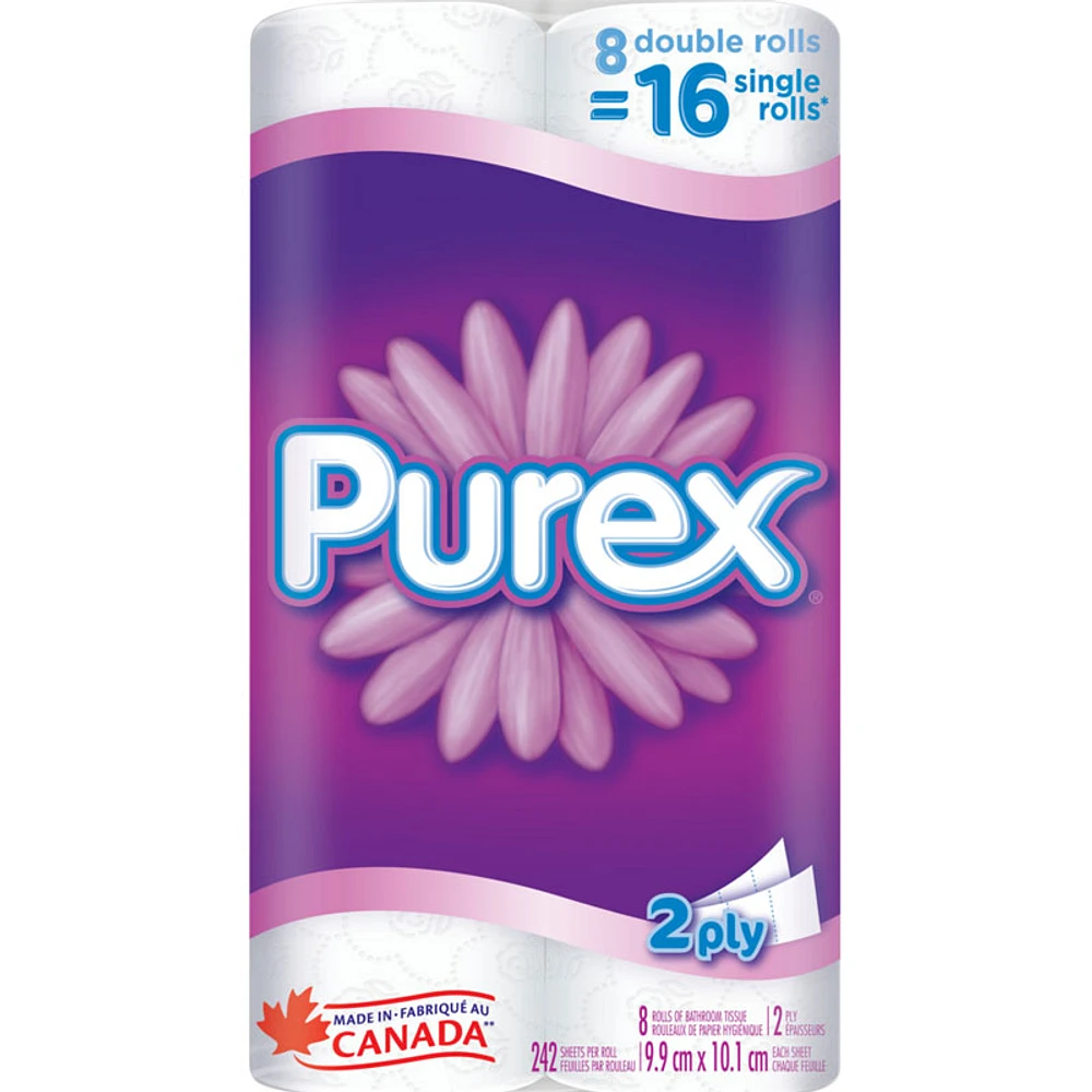 Purex Bathroom Tissue Double Rolls - 8s