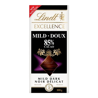 Lindt EXCELLENCE Mild 85% Cacao Dark Chocolate - 100g