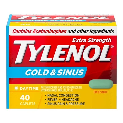 Tylenol* Cold and Sinus Extra-Strength Pain Reliever - 40s� �