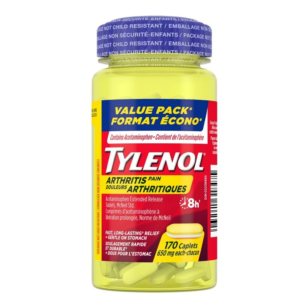 Tylenol* Arthritis Pain Acetaminophen Caplets - 170's