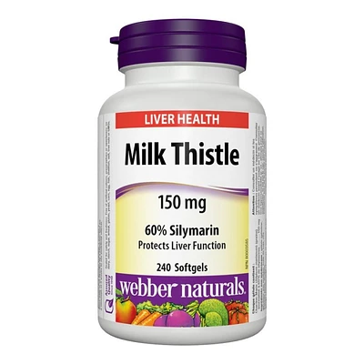 Webber Naturals Milk Thistle Softgels - 150mg - 240's