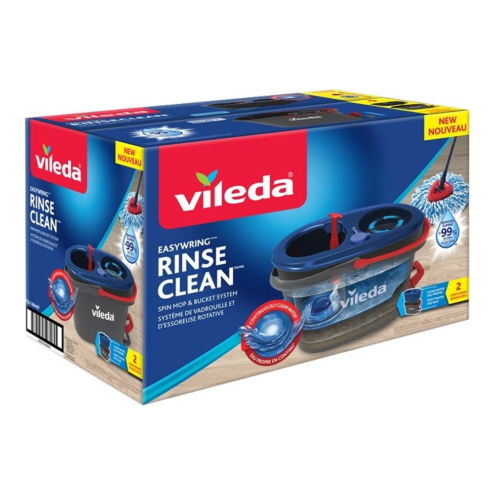 Vileda EasyWring Rinse Clean Spin Mop and Bucket System