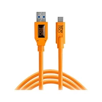 Tether Tools TetherPro USB-A to USB-C Cable - High Visibility Orange - 4.6m