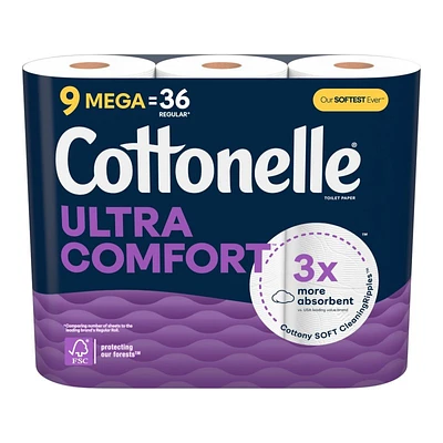 Cottonelle Ultra Comfort Mega Toilet Paper - 9's