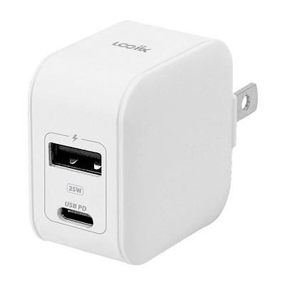 LOGiiX Power Plus 25 Duo Wall Charger - White - LGX-13306